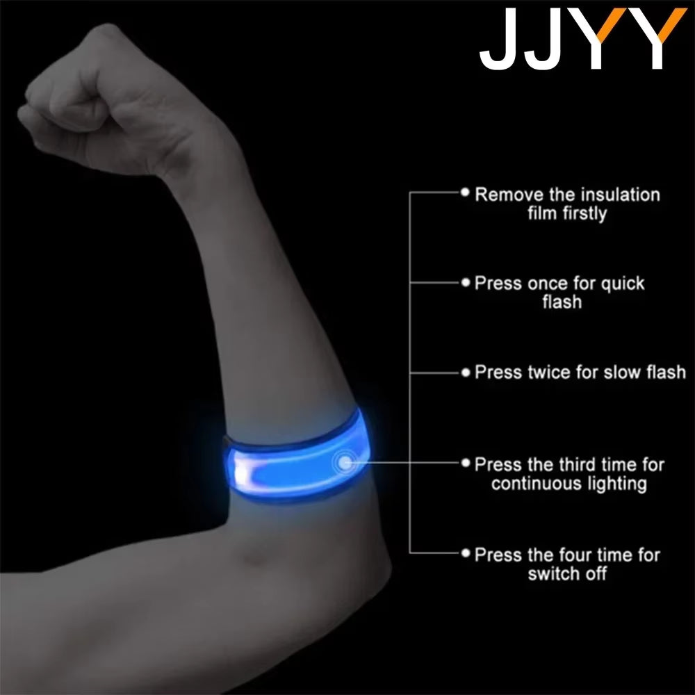 Outdoor Sports Night Running Armband LED Light USB Charging Harness Arm Leg Warning Wristband Bike Bicy