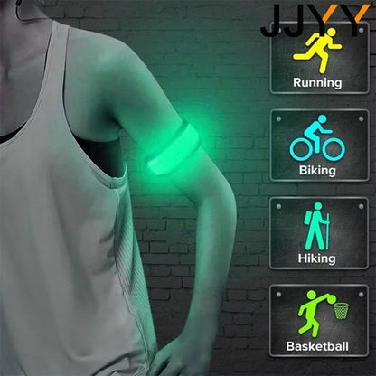 Outdoor Sports Night Running Armband LED Light USB Charging Harness Arm Leg Warning Wristband Bike Bicy